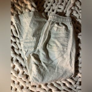 mid rise linen pants
